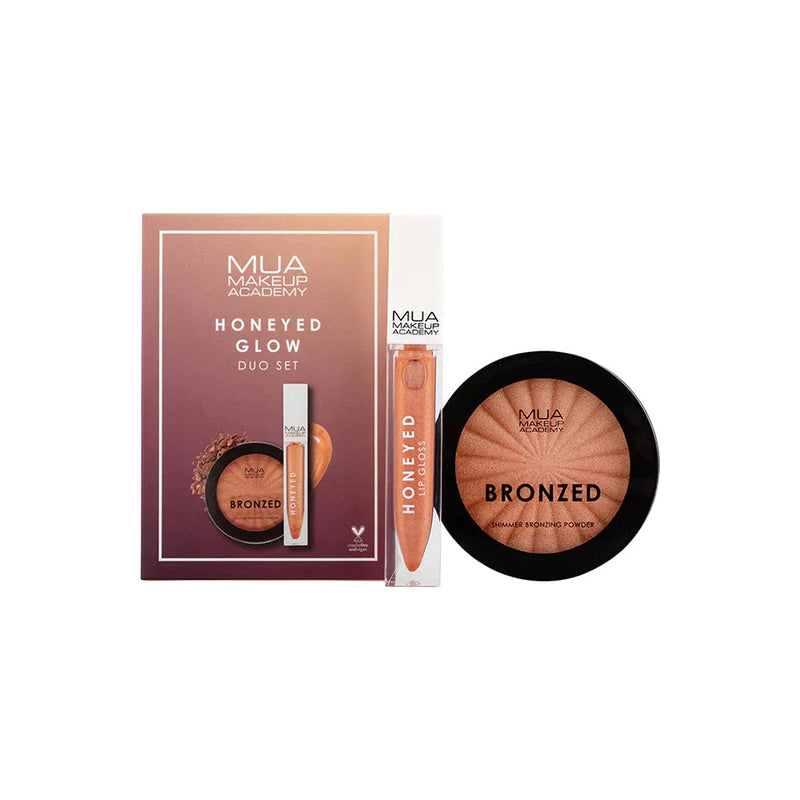 MUA Honeyed Glow Duo Set Lip Gloss & Bronzing Powder