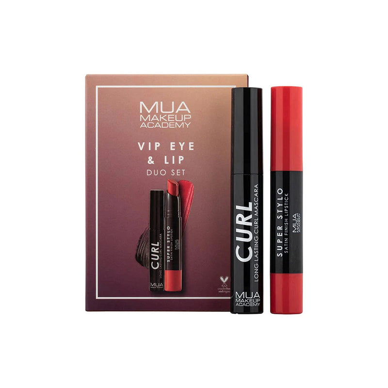 MUA VIP Eye & Lip Duo Set Curl Mascara & Lipstick
