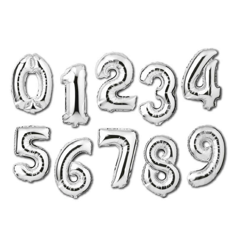 Silver Foil Number Balloon