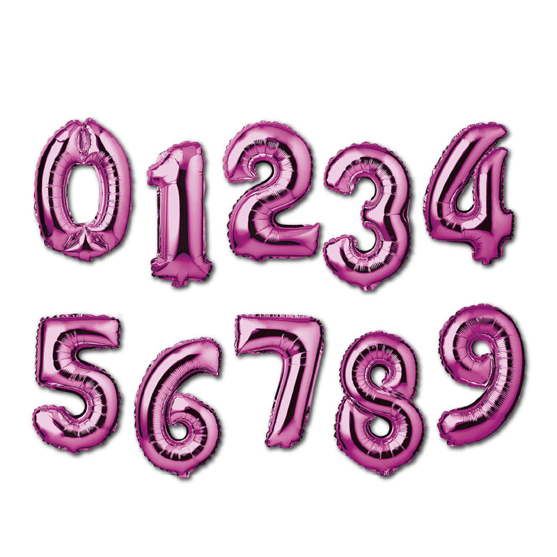 Pink Foil Number Balloon